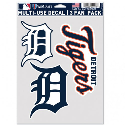 Detroit Tigers Decal Multi Use Fan 3 Pack - WinCraft