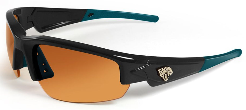 Jacksonville Jaguars Sunglasses - Dynasty 2.0 Black with Teal Tips - MAXX Sunglasses