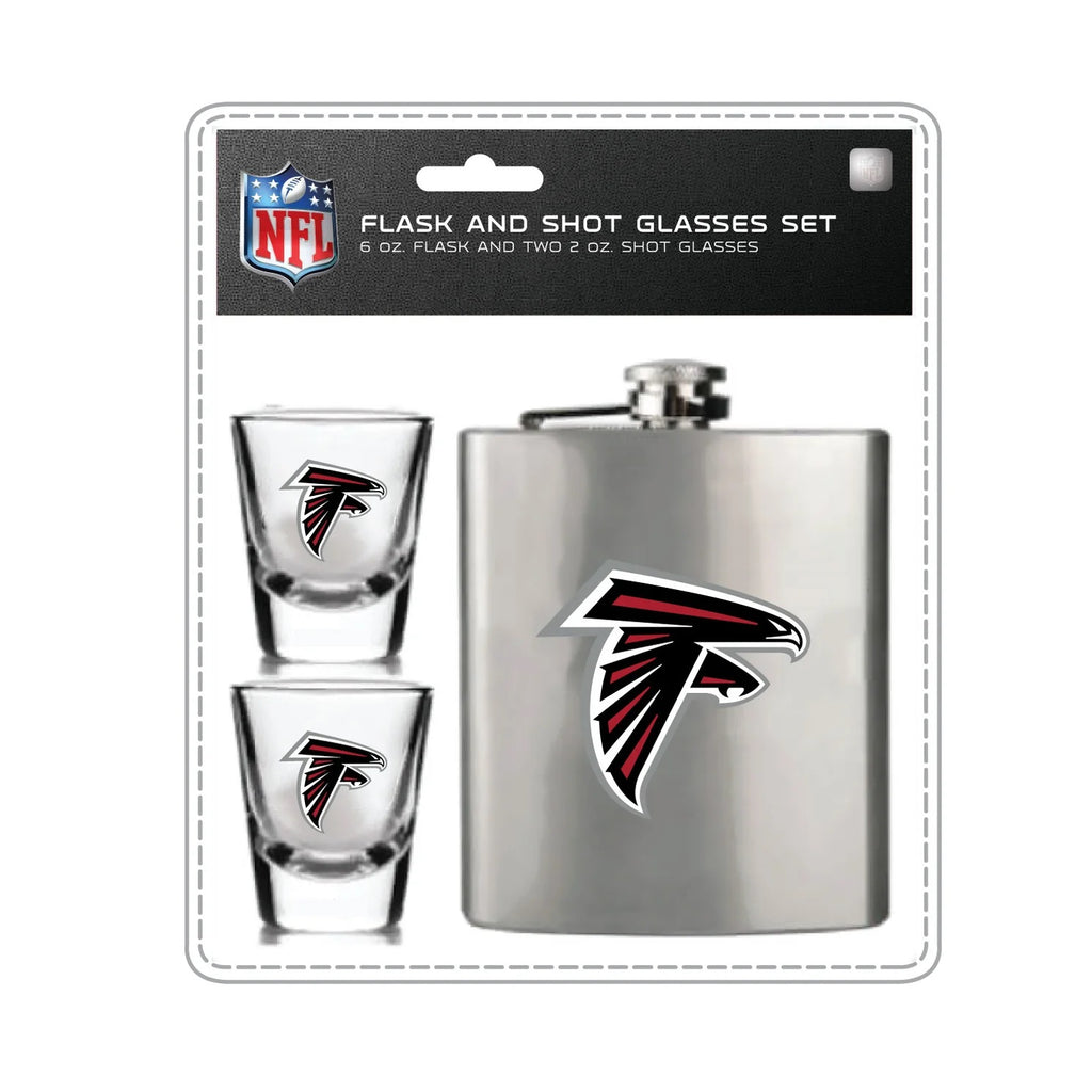 Atlanta Falcons Flask and Shot Glass Set - Mojo Licensing