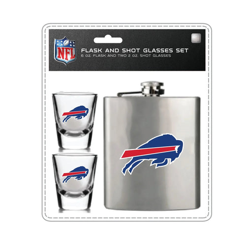 Buffalo Bills Flask and Shot Glass Set - Mojo Licensing