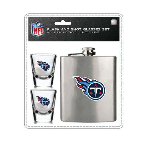 Tennessee Titans Flask and Shot Glass Set - Mojo Licensing