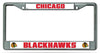 Chicago Blackhawks License Plate Frame Chrome - Rico Industries