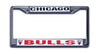 Chicago Bulls License Plate Frame Chrome - Rico Industries