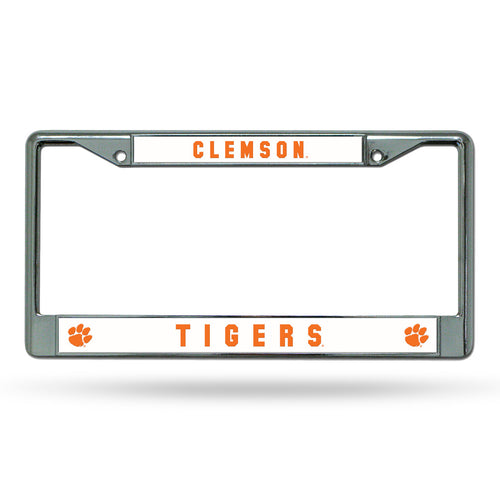 Clemson Tigers License Plate Frame Chrome - Rico Industries