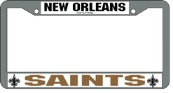New Orleans Saints License Plate Frame Chrome - Rico Industries