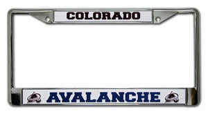 Colorado Avalanche License Plate Frame Chrome Printed Insert - Rico Industries