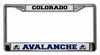 Colorado Avalanche License Plate Frame Chrome Printed Insert - Rico Industries