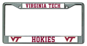 Virginia Tech Hokies License Plate Frame Chrome - Rico Industries