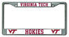 Virginia Tech Hokies License Plate Frame Chrome - Rico Industries