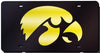 Iowa Hawkeyes License Plate Laser Cut Black - Rico Industries