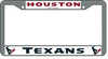 Houston Texans License Plate Frame Chrome - Rico Industries