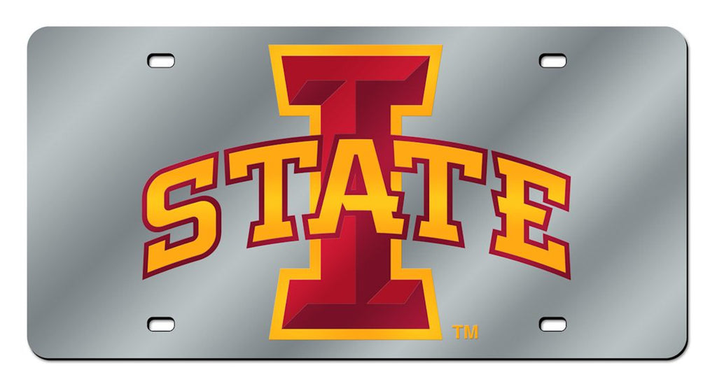 Iowa State Cyclones License Plate Laser Cut Silver - Special Order - Rico Industries