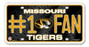 Missouri Tigers License Plate #1 Fan - Special Order - Rico Industries