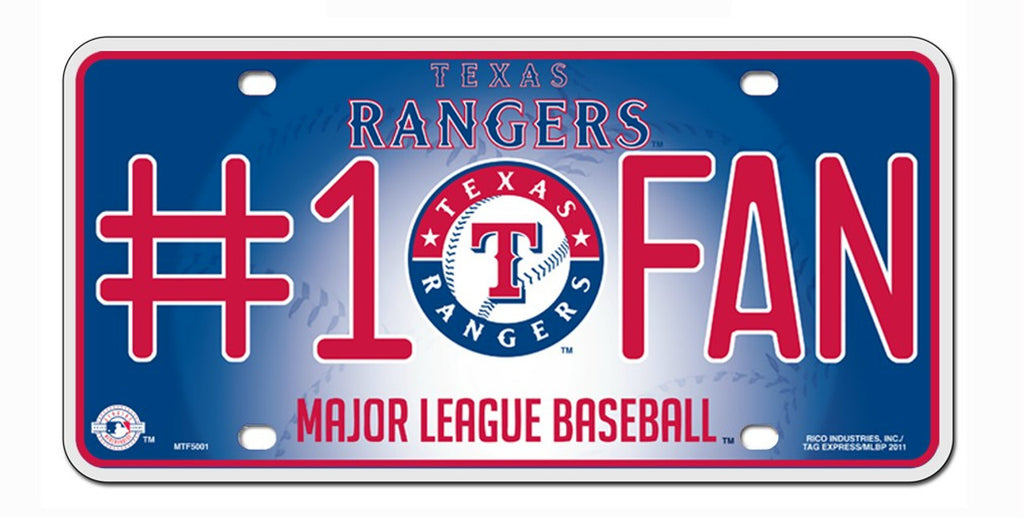 Texas Rangers License Plate #1 Fan - Rico Industries