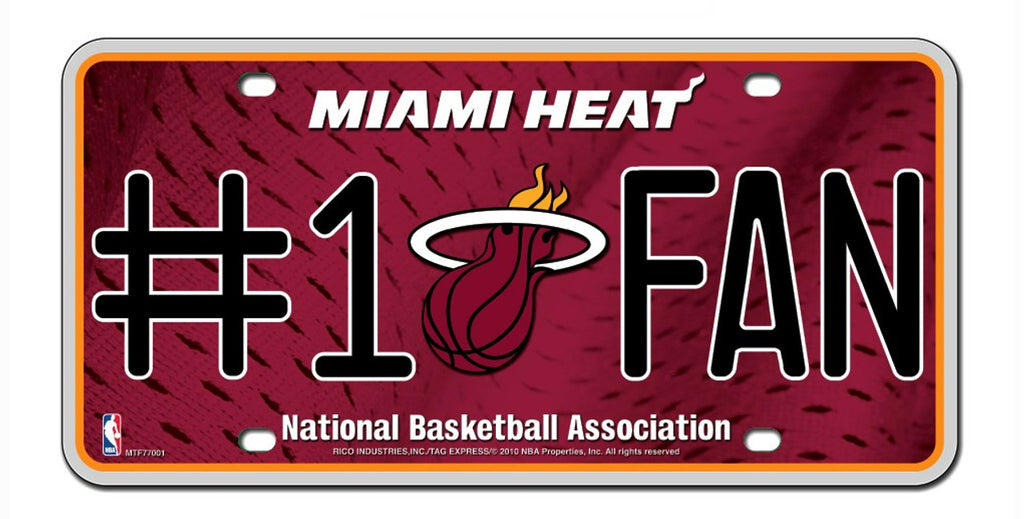 Miami Heat License Plate #1 Fan - Rico Industries
