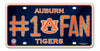 Auburn Tigers License Plate #1 Fan - Special Order - Rico Industries