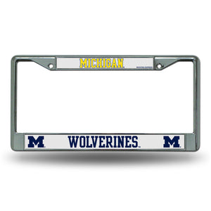 Michigan Wolverines License Plate Frame Chrome - Rico Industries