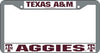 Texas A&M Aggies License Plate Frame Chrome - Rico Industries