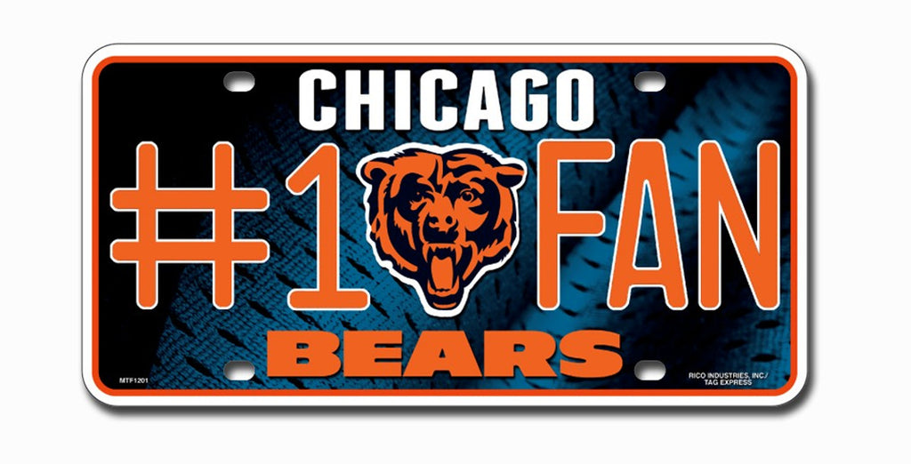 Chicago Bears License Plate #1 Fan - Rico Industries