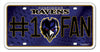 Baltimore Ravens License Plate #1 Fan - Rico Industries