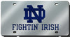 Notre Dame Fighting Irish License Plate Laser Cut Silver - Rico Industries