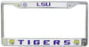 LSU Tigers License Plate Frame Chrome - Rico Industries