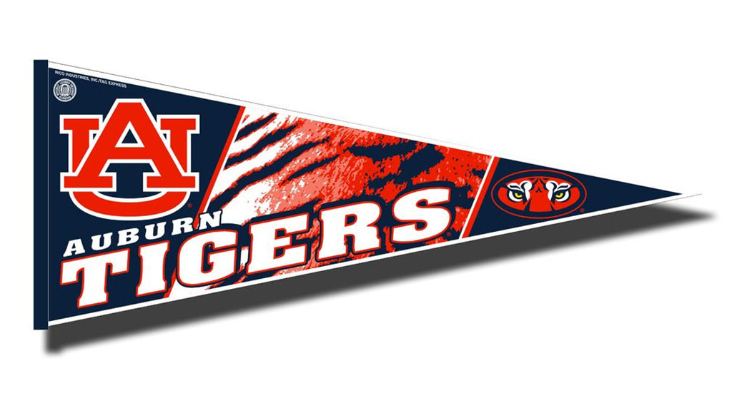 Auburn Tigers Pennant 12x30 Carded Rico - Rico Industries