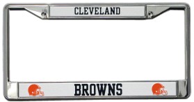 Cleveland Browns License Plate Frame Chrome - Rico Industries