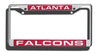 Atlanta Falcons License Plate Frame Laser Cut Chrome - Rico Industries
