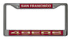 San Francisco 49ers License Plate Frame Laser Cut Chrome - Rico Industries