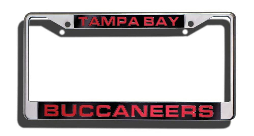 Tampa Bay Buccaneers License Plate Frame Laser Cut Chrome - Rico Industries