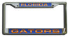 Florida Gators License Plate Frame Laser Cut Chrome - Rico Industries