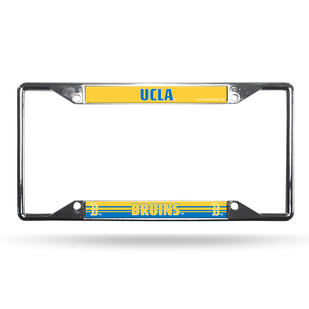 UCLA Bruins License Plate Frame Chrome EZ View - Rico Industries