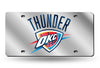 Oklahoma City Thunder License Plate Laser Cut Silver - Rico Industries
