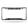 New England Patriots License Plate Frame Chrome EZ View - Rico Industries
