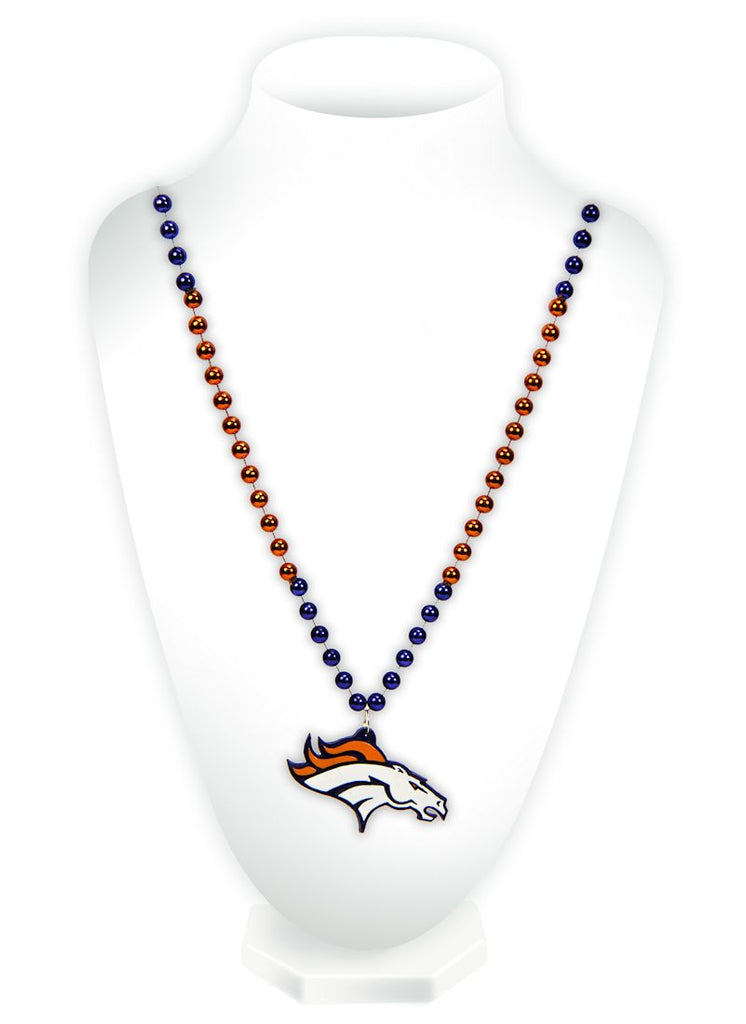 Denver Broncos Beads with Medallion Mardi Gras Style - Rico Industries