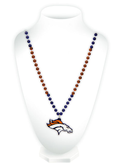 Denver Broncos Beads with Medallion Mardi Gras Style - Rico Industries