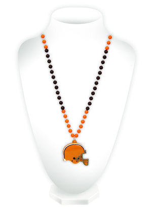 Cleveland Browns Beads with Medallion Mardi Gras Style - Rico Industries