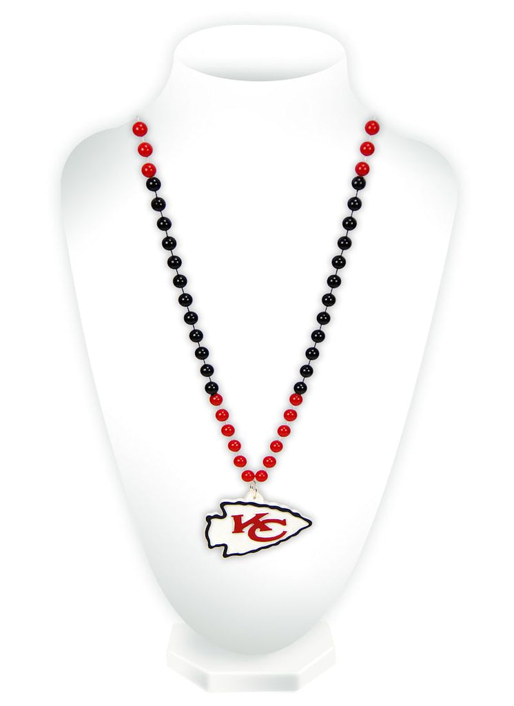 Kansas City Chiefs Beads with Medallion Mardi Gras Style - Rico Industries