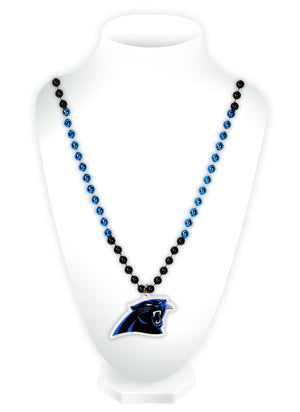 Carolina Panthers Beads with Medallion Mardi Gras Style - Rico Industries