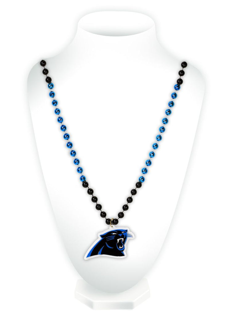 Carolina Panthers Beads with Medallion Mardi Gras Style - Rico Industries
