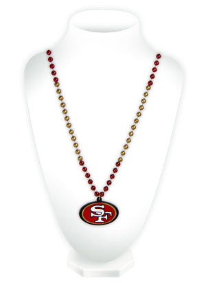 San Francisco 49ers Beads with Medallion Mardi Gras Style - Rico Industries