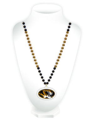 Missouri Tigers Beads with Medallion Mardi Gras Style - Special Order - Rico Industries