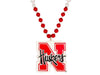 Nebraska Cornhuskers Beads with Medallion Mardi Gras Style CO - Rico Industries