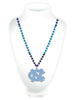 North Carolina Tar Heels Beads with Medallion Mardi Gras Style - Rico Industries