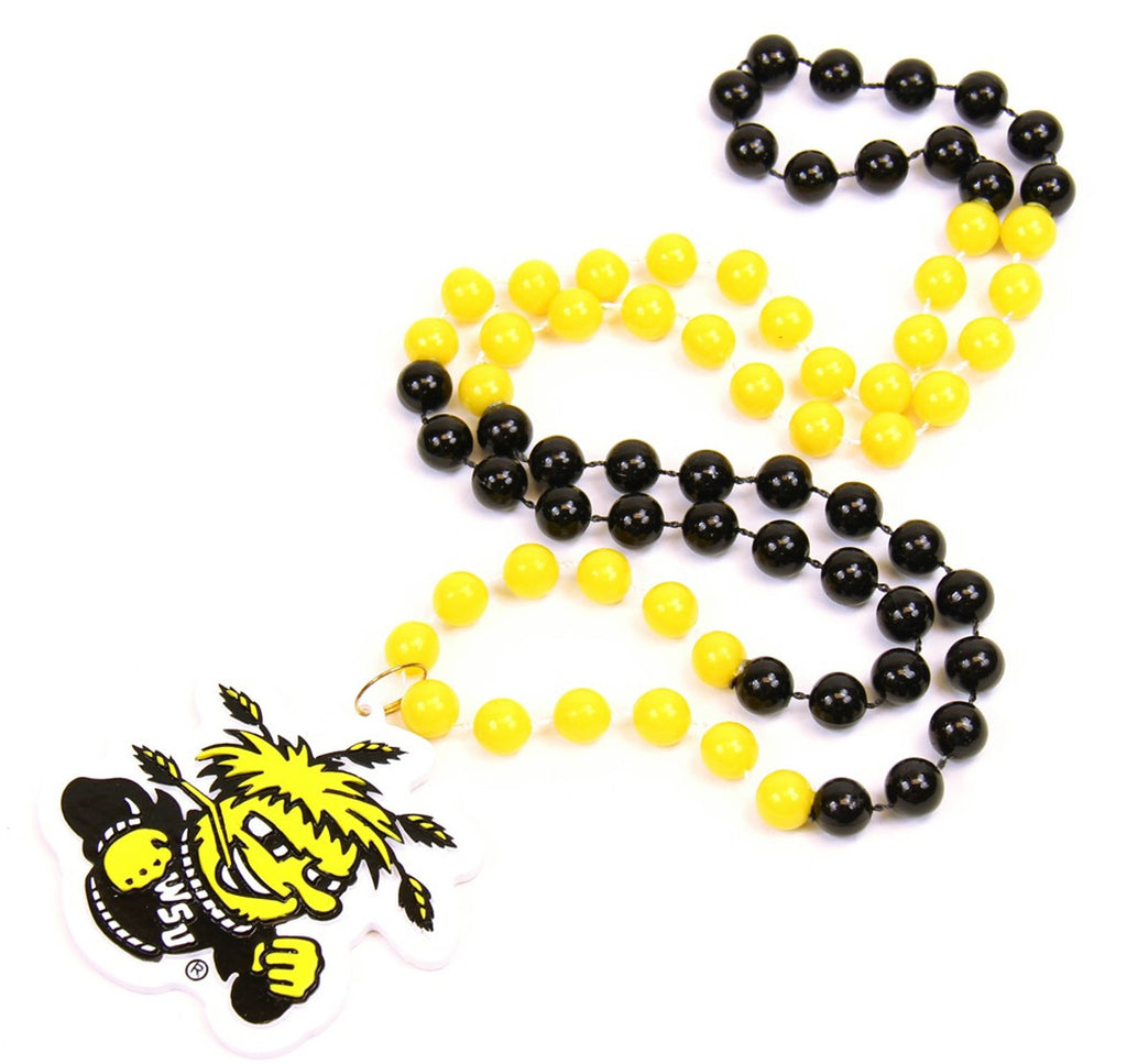 Wichita State Shockers Beads with Medallion Mardi Gras Style - Special Order - Rico Industries