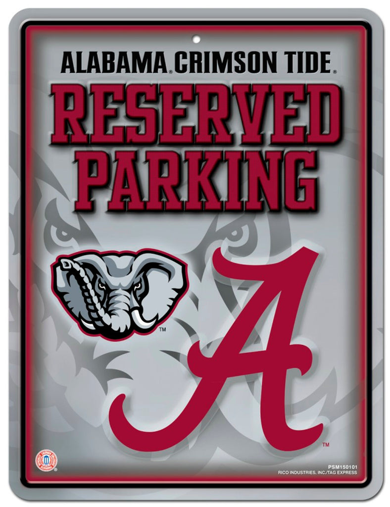 Alabama Crimson Tide Sign Metal Parking - 0.25