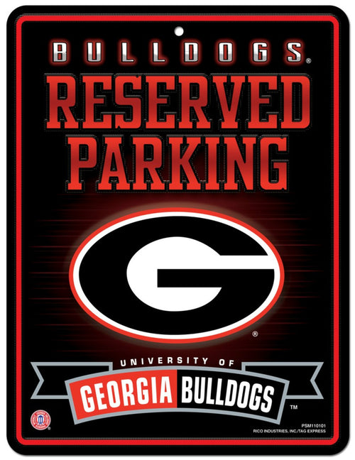 Georgia Bulldogs Sign Metal Parking - Rico Industries