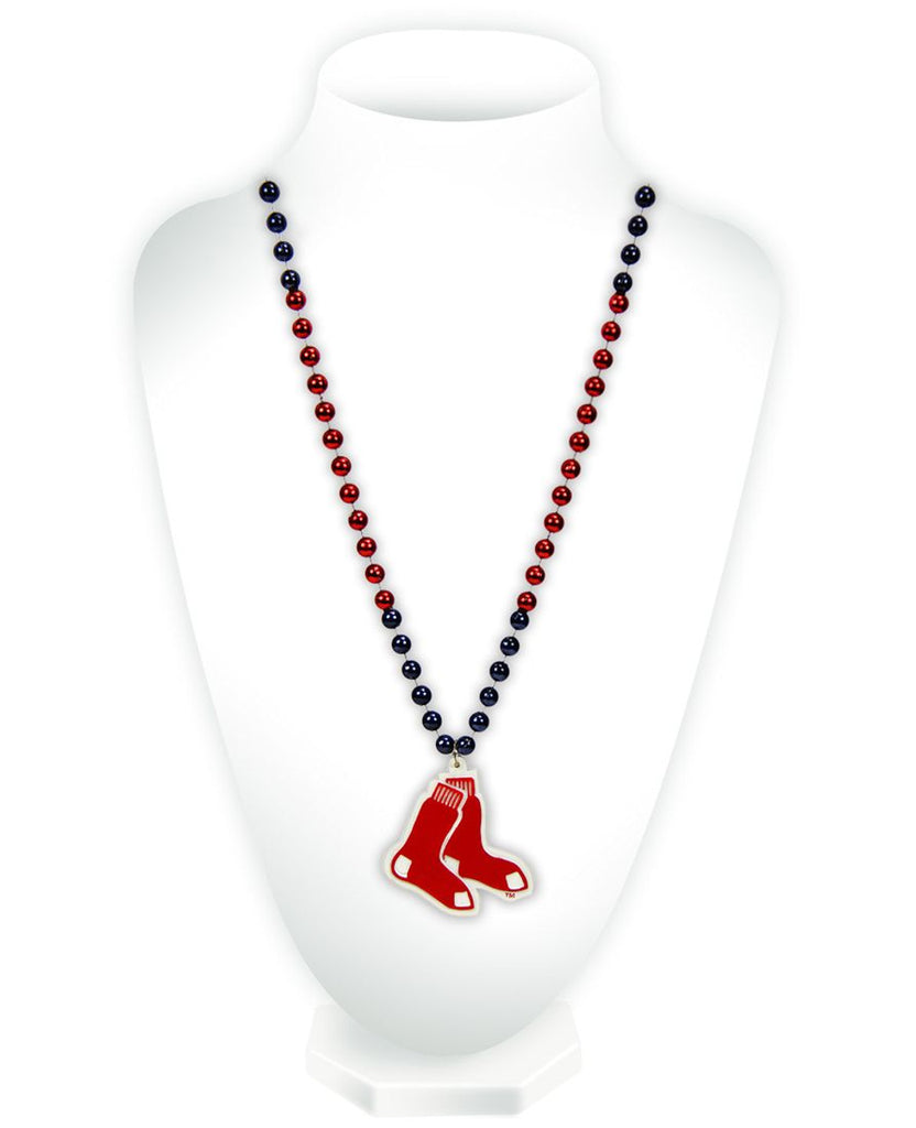 Boston Red Sox Beads with Medallion Mardi Gras Style - Special Order - Rico Industries