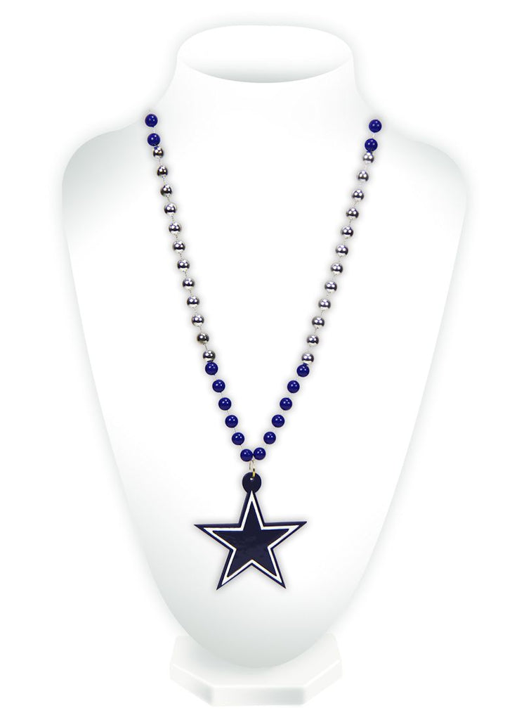 Dallas Cowboys Beads with Medallion Mardi Gras Style - Rico Industries